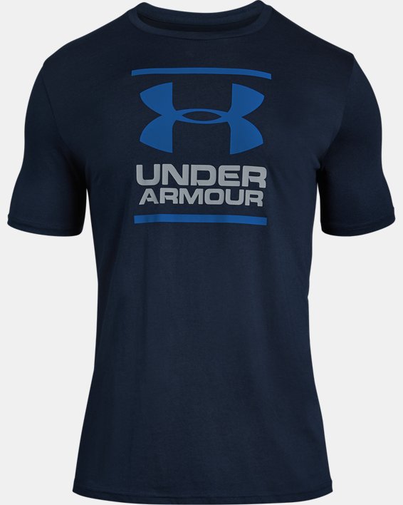 Men's UA GL Foundation Short Sleeve T-Shirt, Navy, pdpMainDesktop image number 4